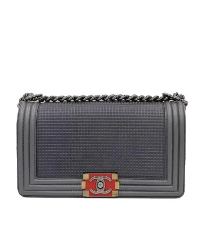 Chanel Boy Medium Cube - Grey pre-owned in Dubai